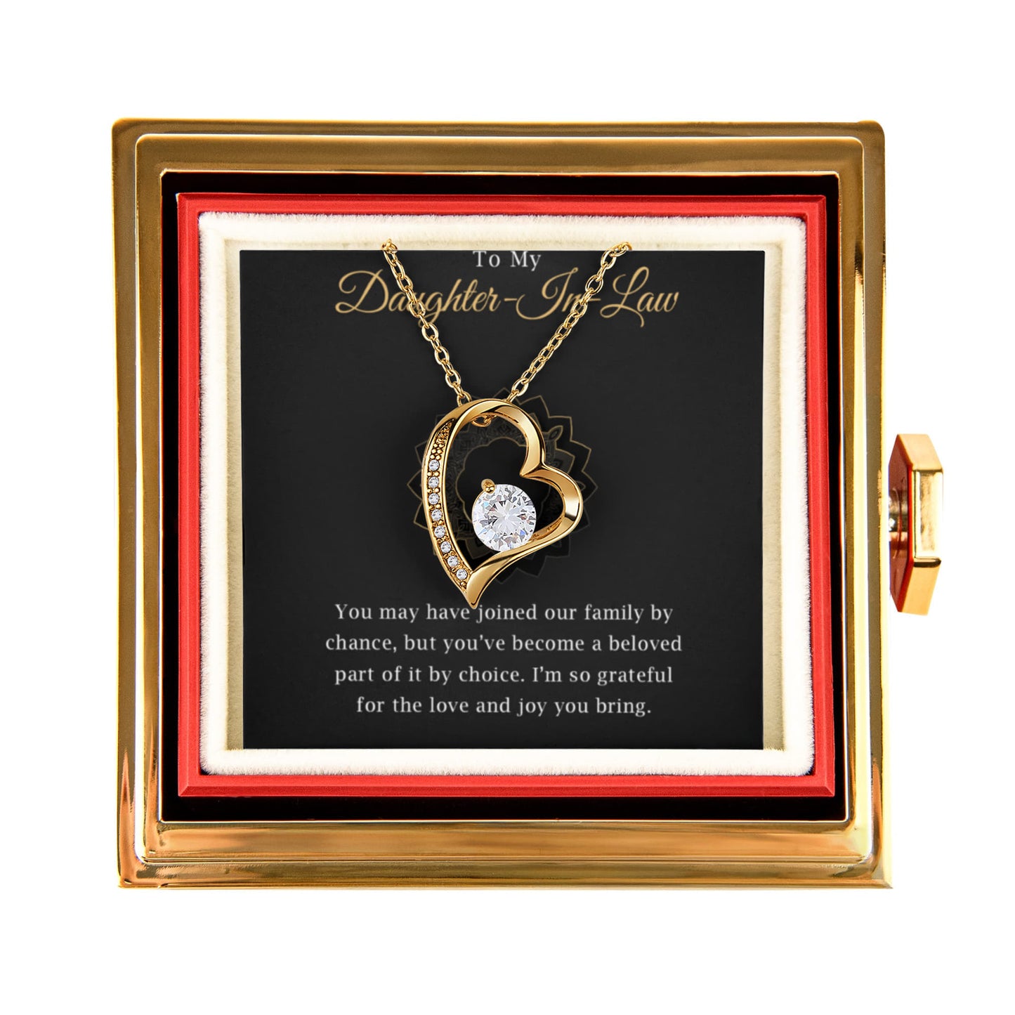 To My Daughter in Law Necklace or Bonus Daughter Necklace Gift, Meaningful Gift for Her