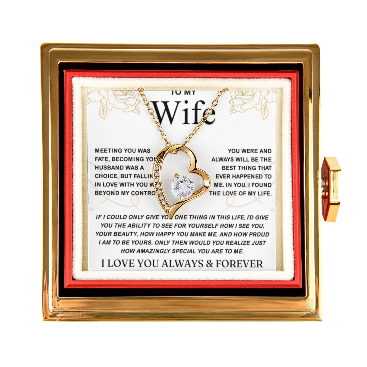 To My Wife - I Want to You Always and Forever - Necklace