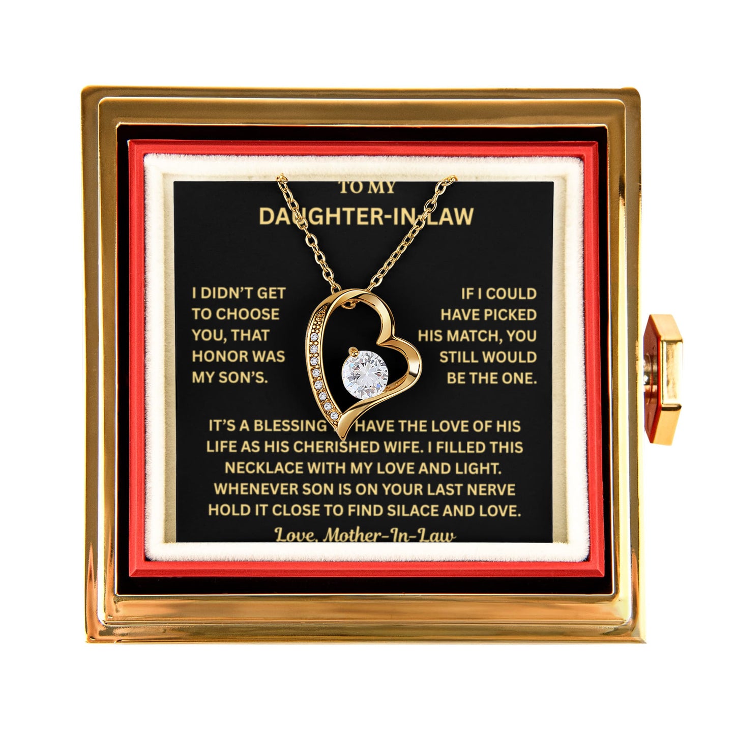 To My Daughter-in-Law - Love, Mother-in-Law - Forever Love Necklace