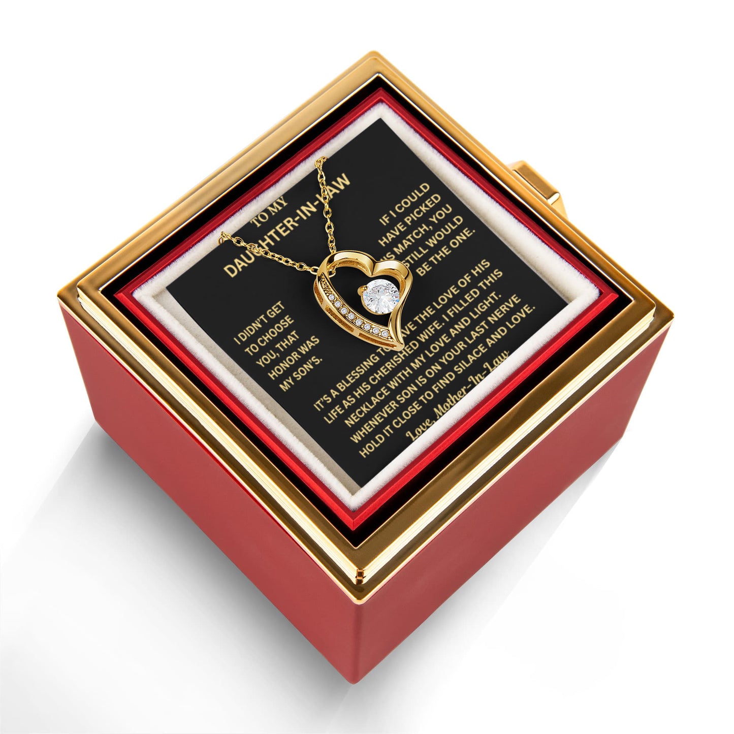 To My Daughter-in-Law - Love, Mother-in-Law - Forever Love Necklace