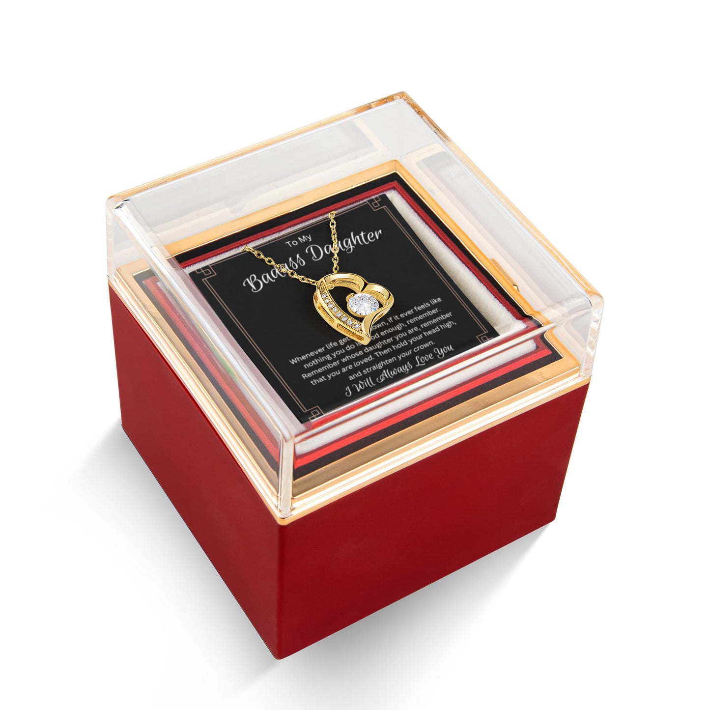 To My Daughter Necklace - Stainless Steel Forever Love Necklace