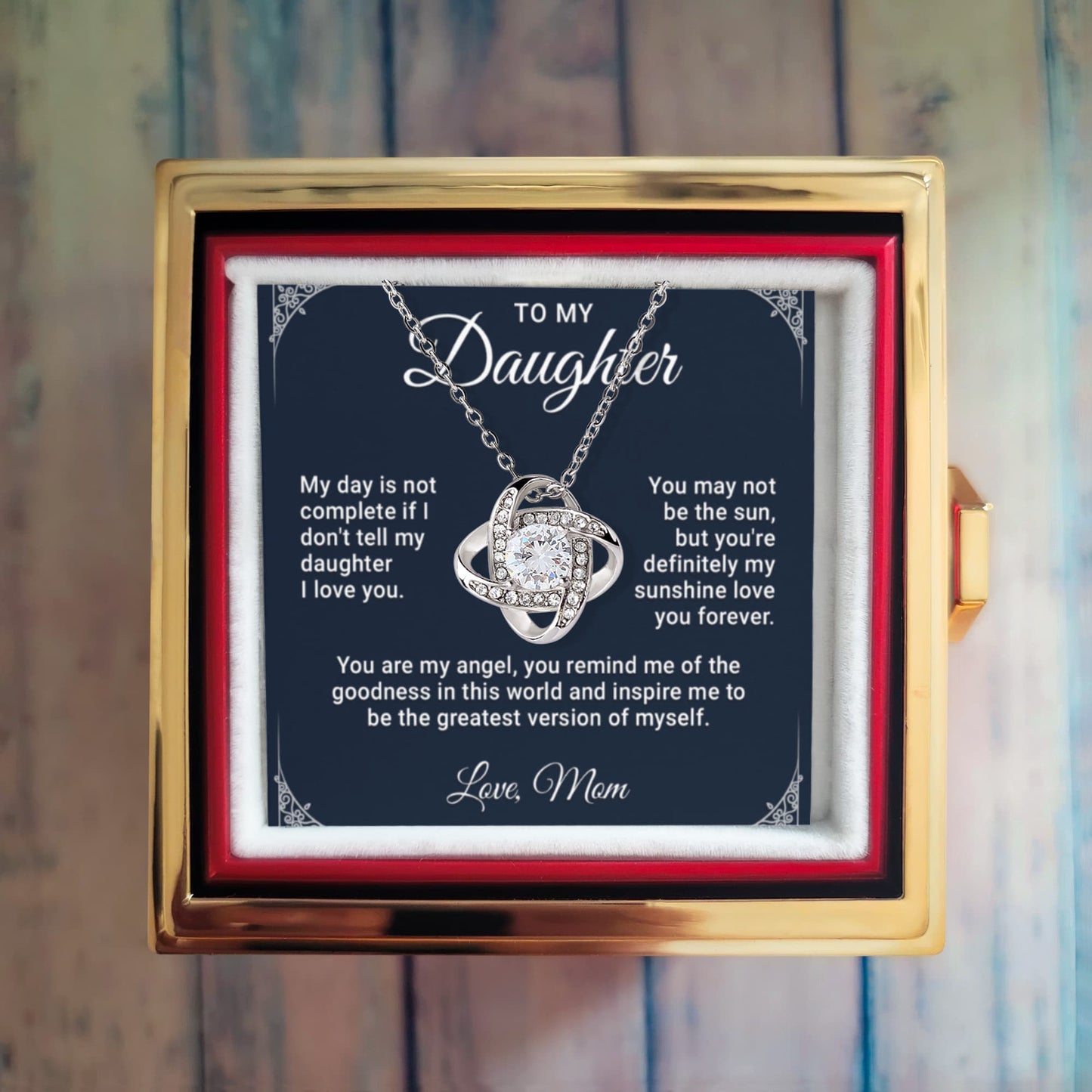 To My Daughter Necklace Gift From Mom - Sentimental Christmas Gift Ideas