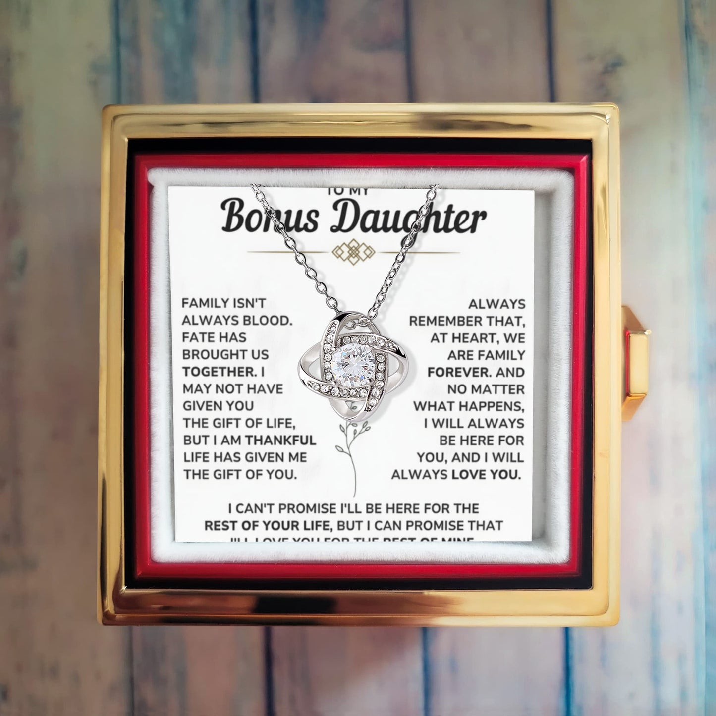 To My Bonus Daughter - Thank You for Being the Beautiful Gift That You Are, Dad to Daughter Gift