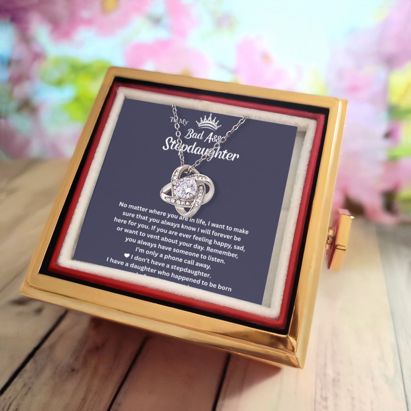 To My Badass Stepdaughter - Never Forget How Strong and Incredible You Are, Necklace for Her