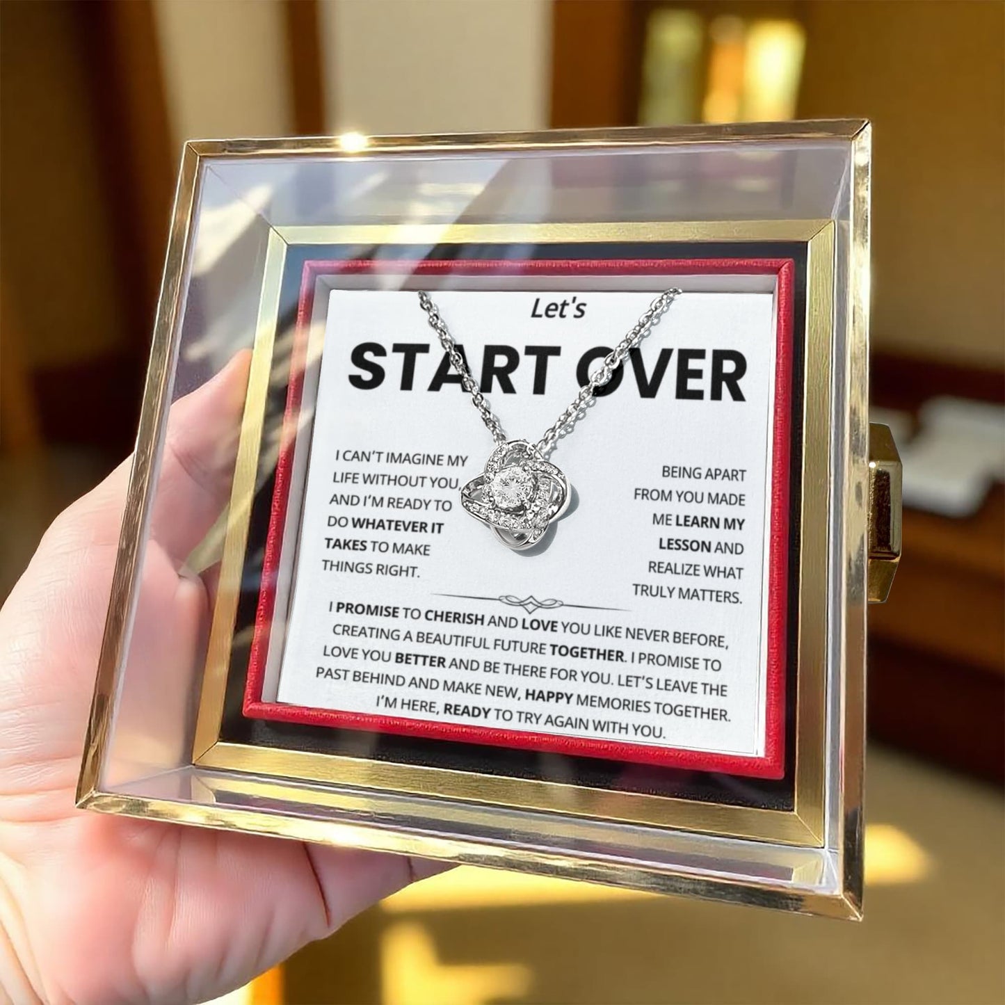 Start Over Necklaces, to My Wife Necklace From Husband