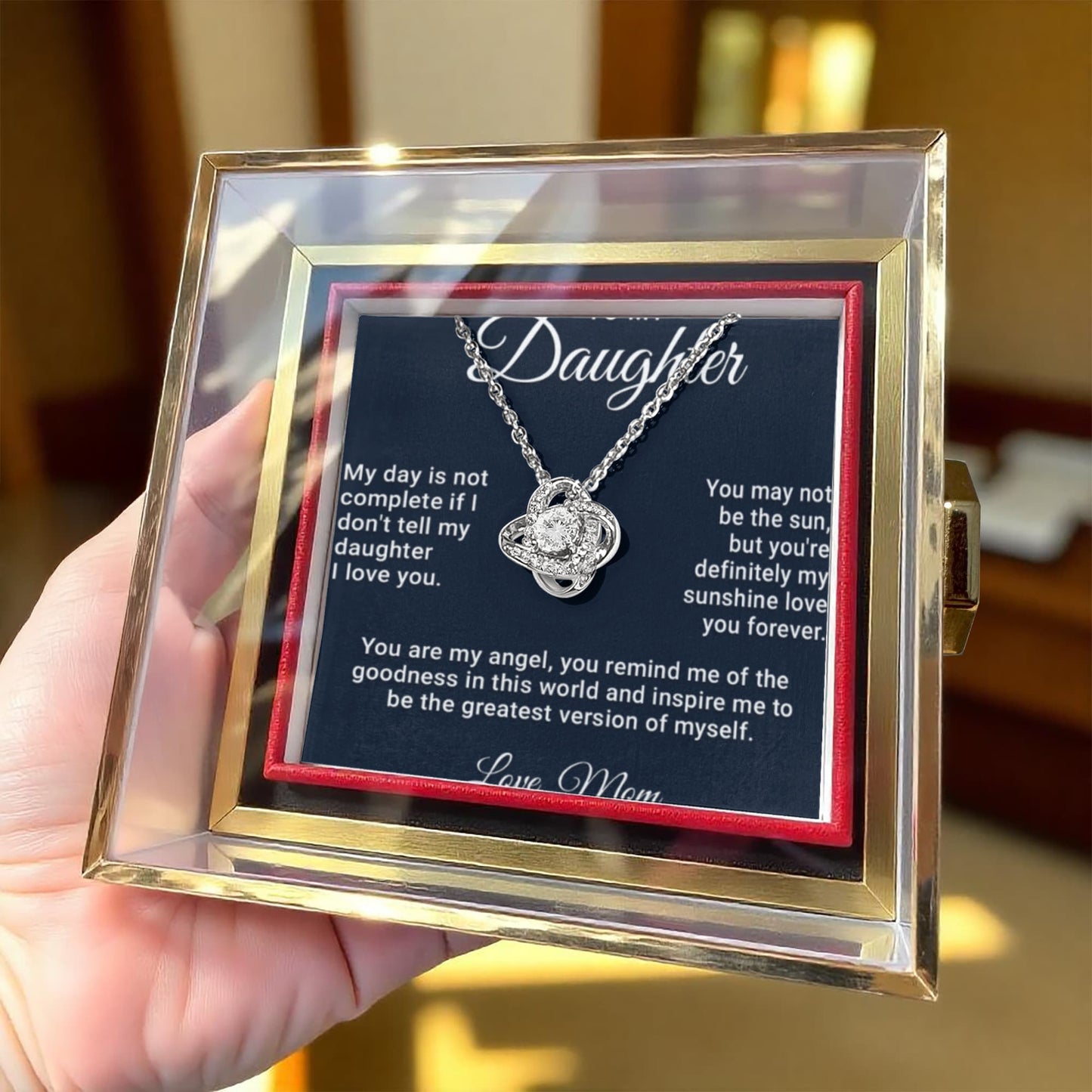 To My Daughter Necklace Gift From Mom - Sentimental Christmas Gift Ideas