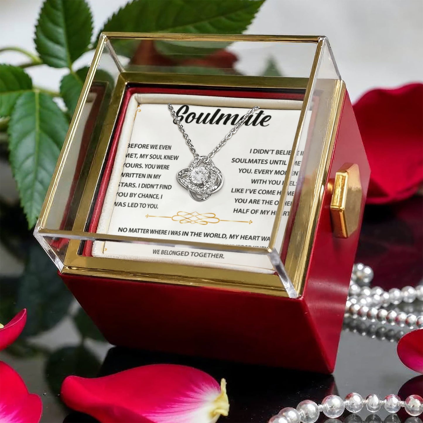 To My Soulmate Necklace - Wife Gift From Husband - Love Knot Necklace