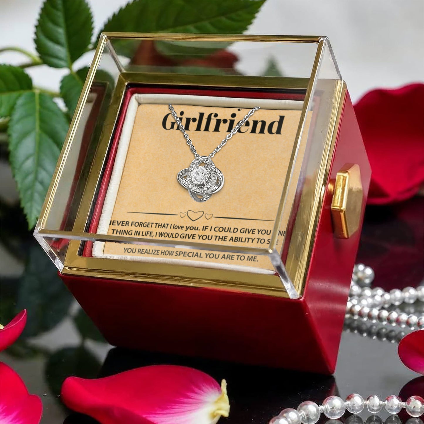 To My Girlfriend - Best Jewelry Gift for Her- Forever Love Necklace