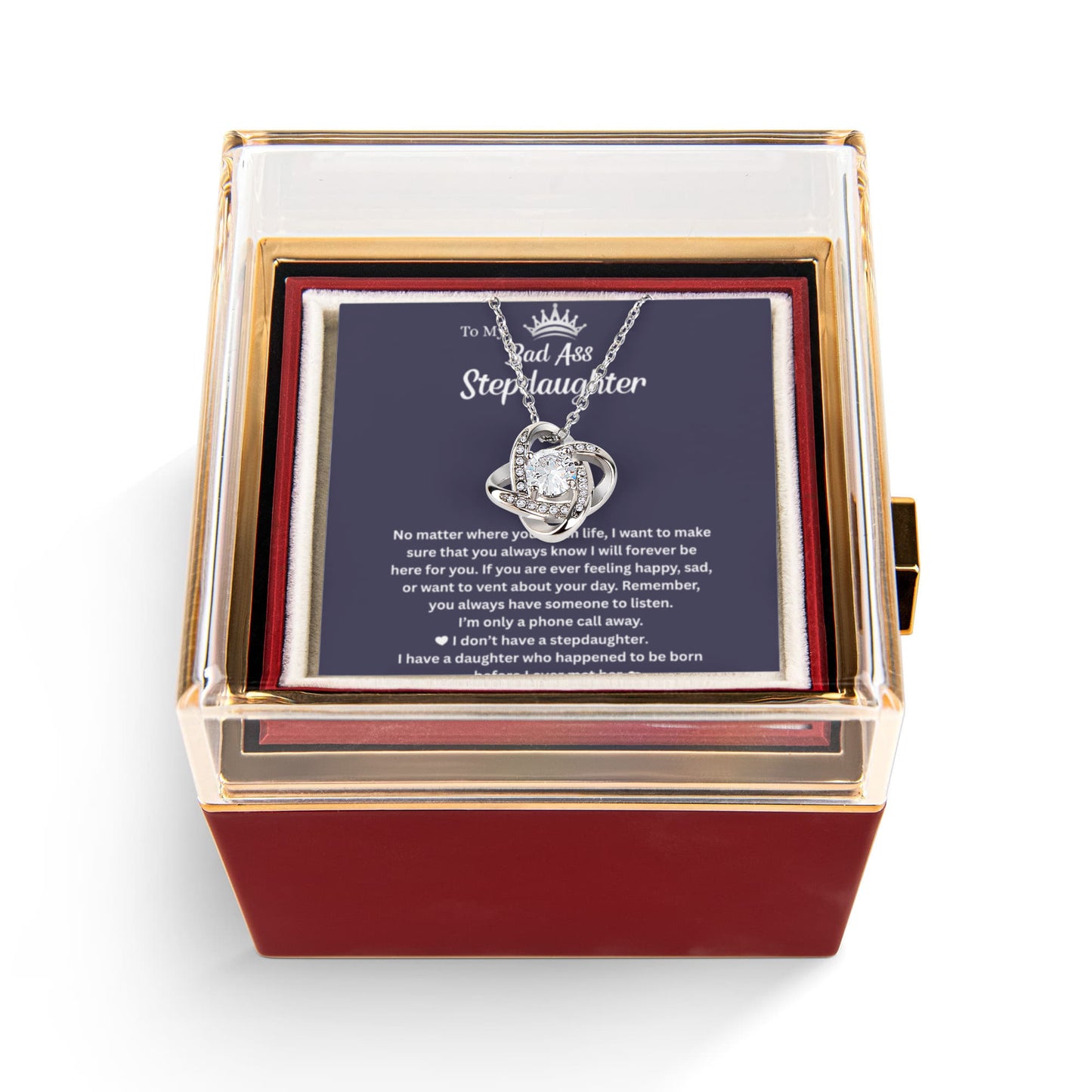 To My Badass Stepdaughter - Never Forget How Strong and Incredible You Are, Necklace for Her