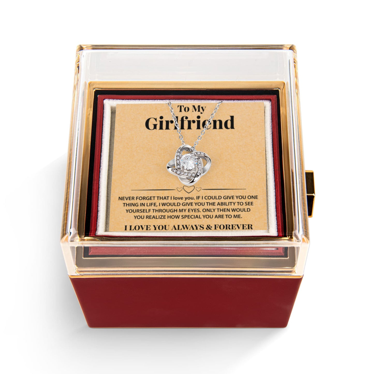 To My Girlfriend - Best Jewelry Gift for Her- Forever Love Necklace