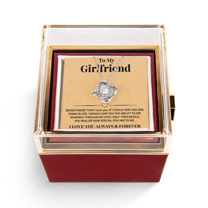 To My Girlfriend - Best Jewelry Gift for Her- Forever Love Necklace