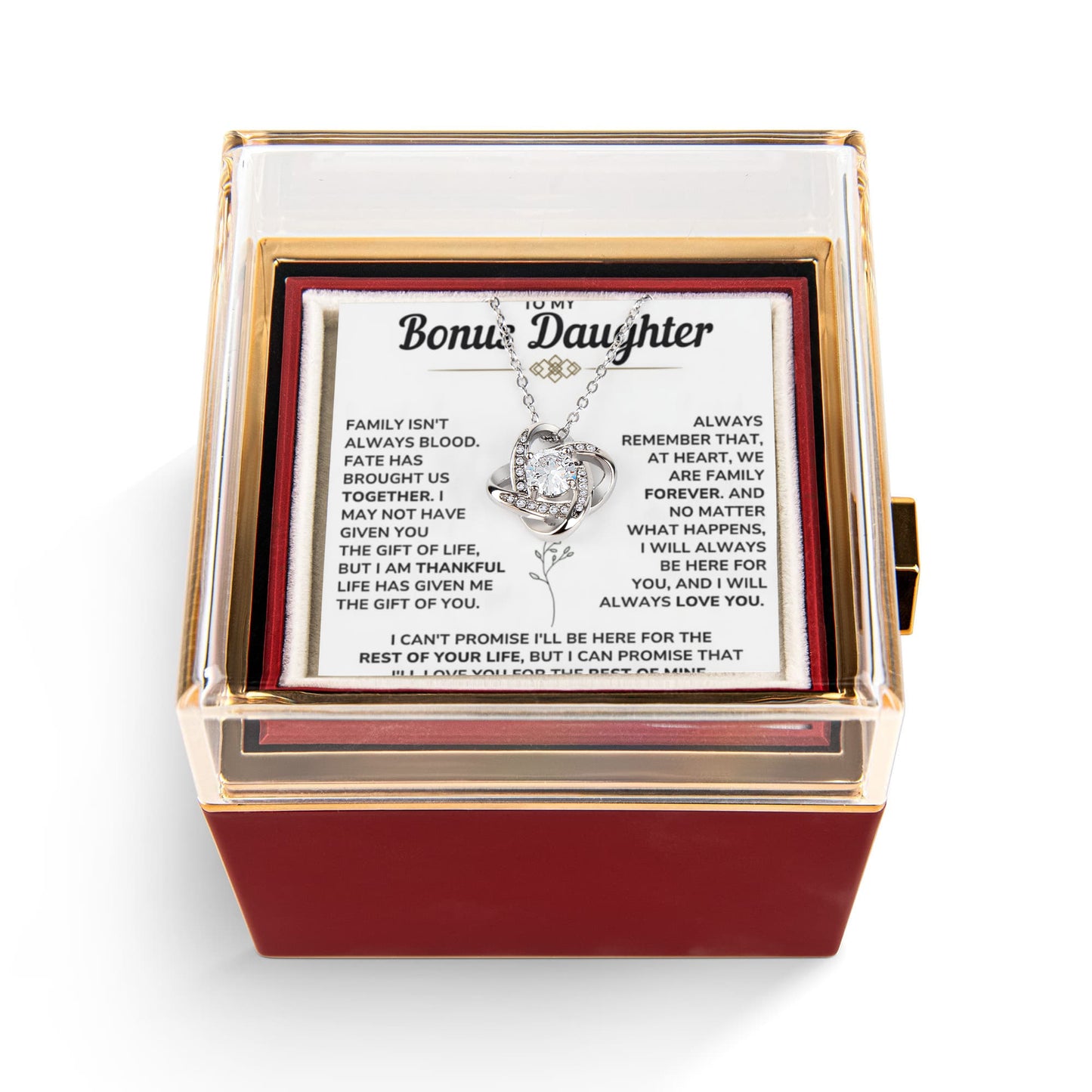 To My Bonus Daughter - Thank You for Being the Beautiful Gift That You Are, Dad to Daughter Gift