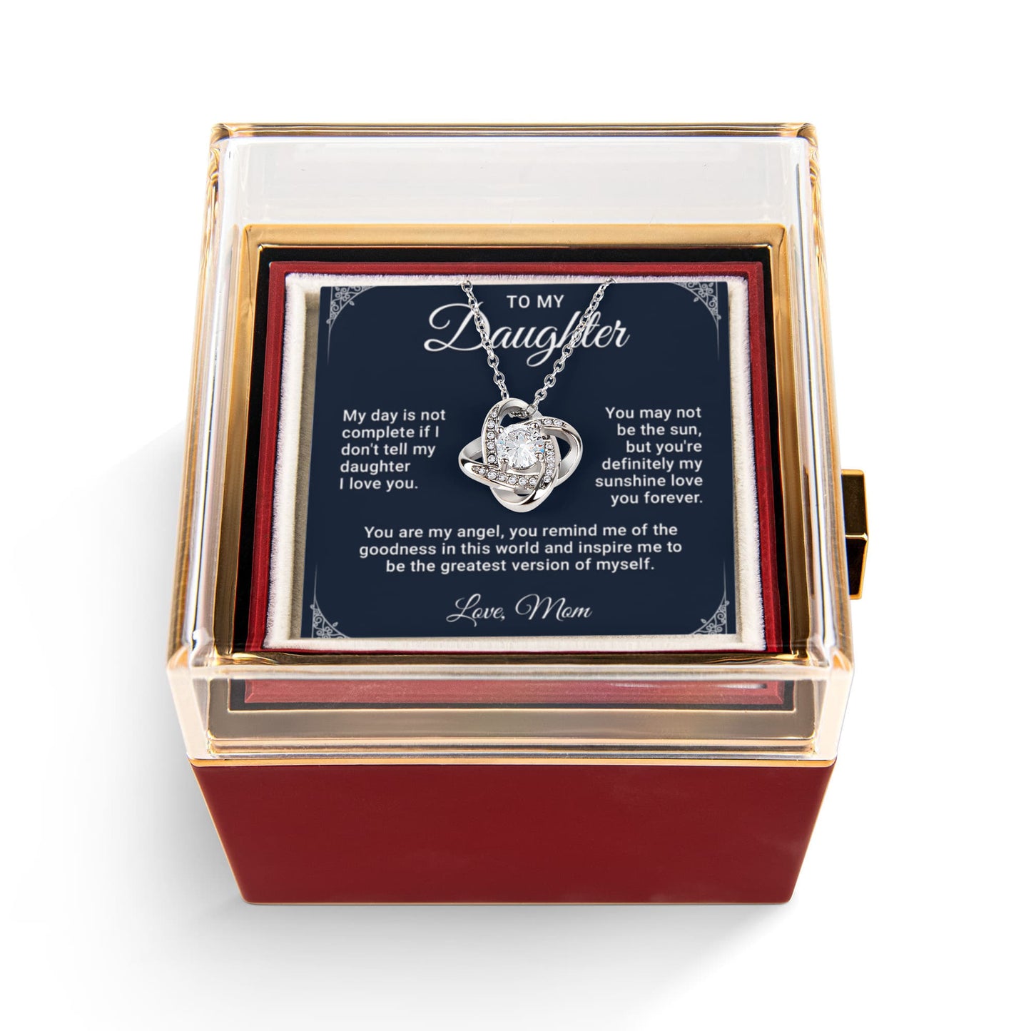 To My Daughter Necklace Gift From Mom - Sentimental Christmas Gift Ideas