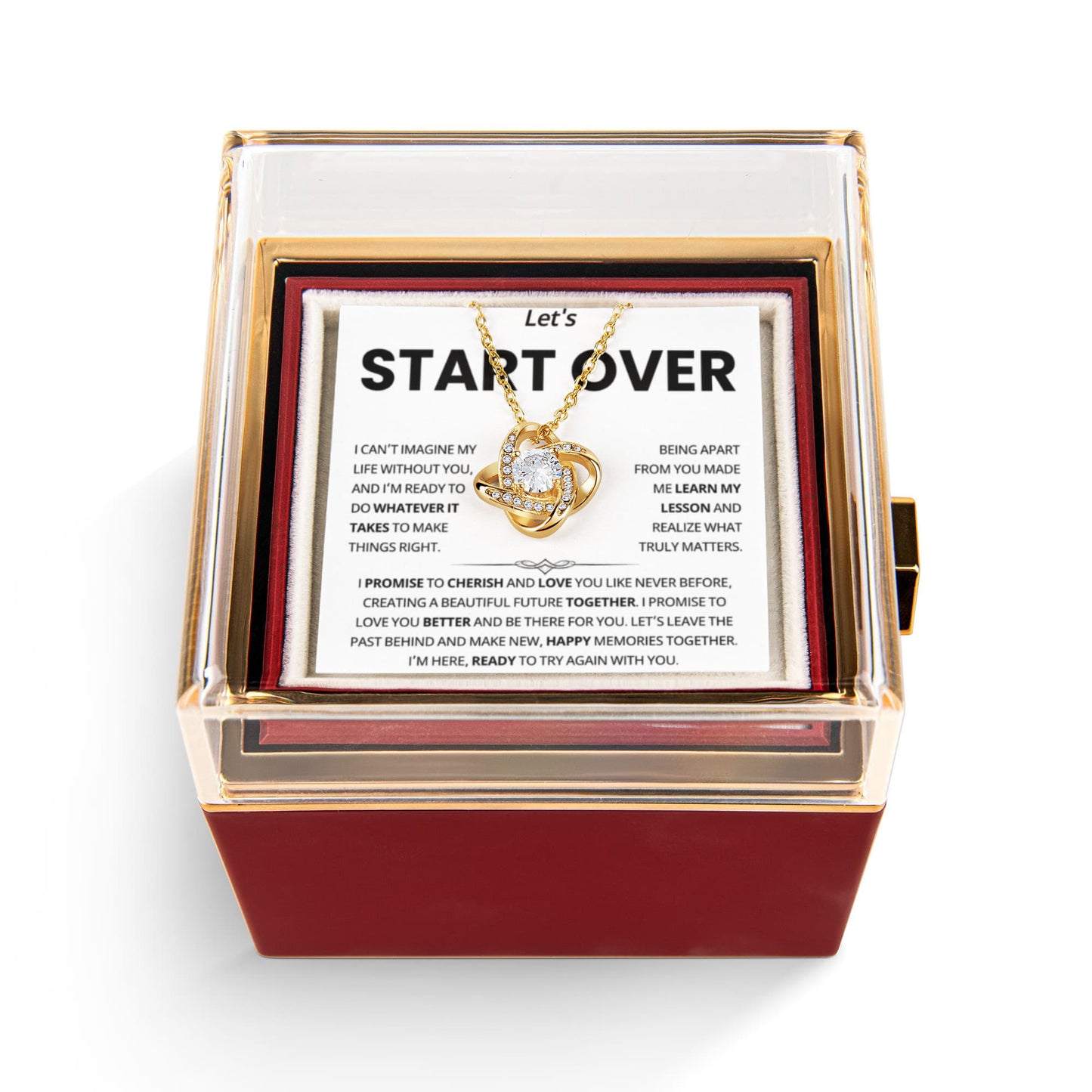 Start Over Necklaces, to My Wife Necklace From Husband