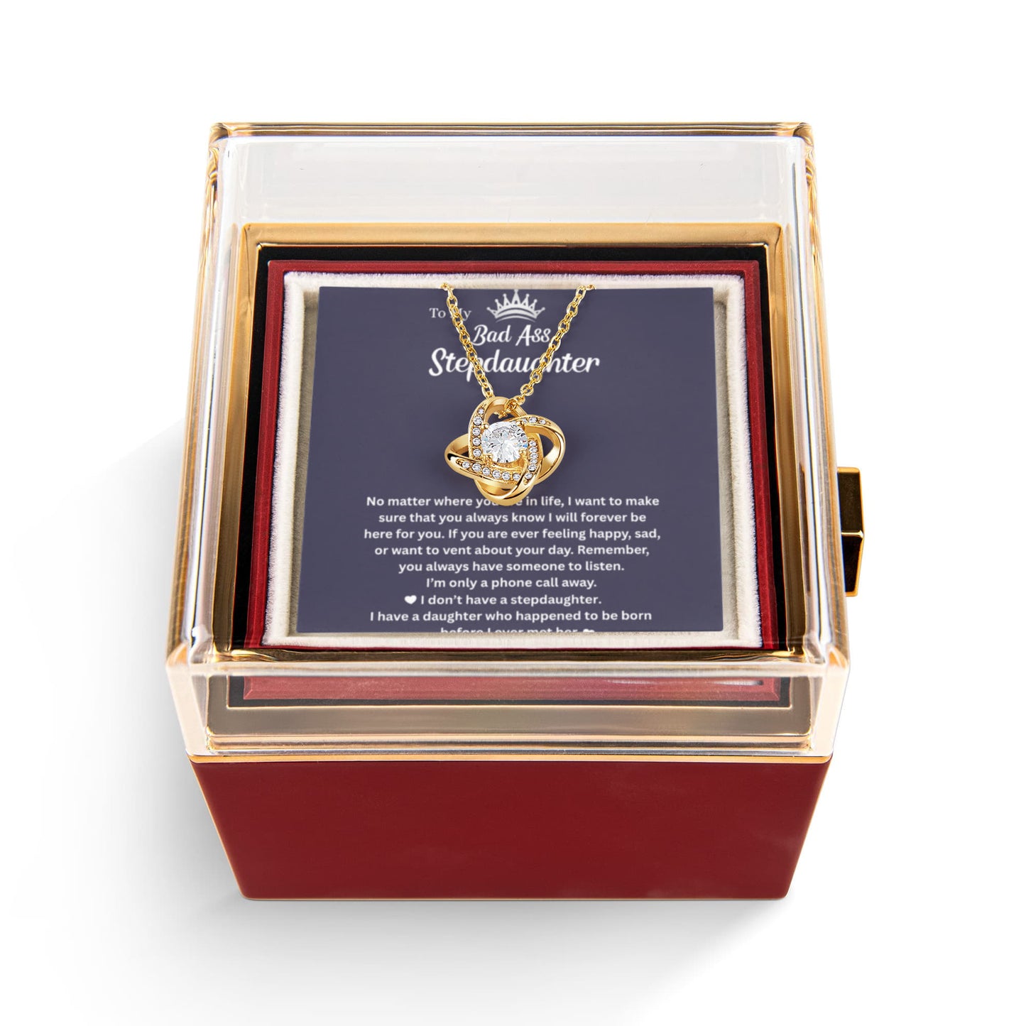 To My Badass Stepdaughter - Never Forget How Strong and Incredible You Are, Necklace for Her