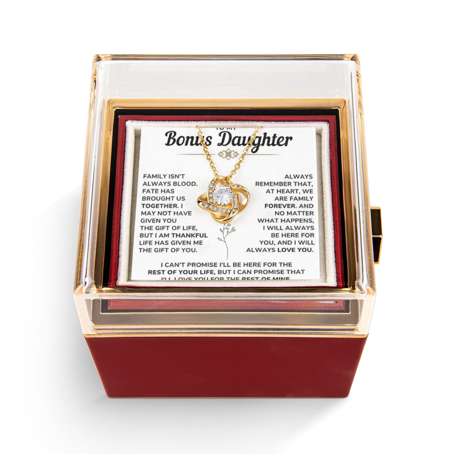 To My Bonus Daughter - Thank You for Being the Beautiful Gift That You Are, Dad to Daughter Gift