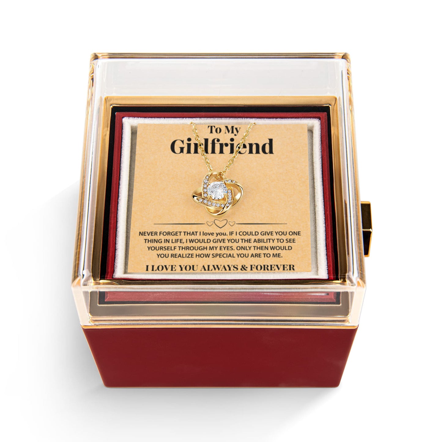 To My Girlfriend - Best Jewelry Gift for Her- Forever Love Necklace