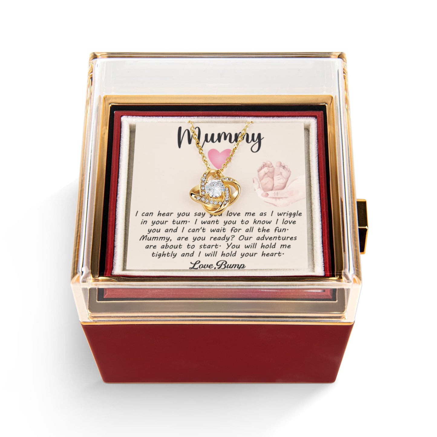 To My To Be Mama - Congratulations On This Joyous New Chapter - Love Knot Necklace