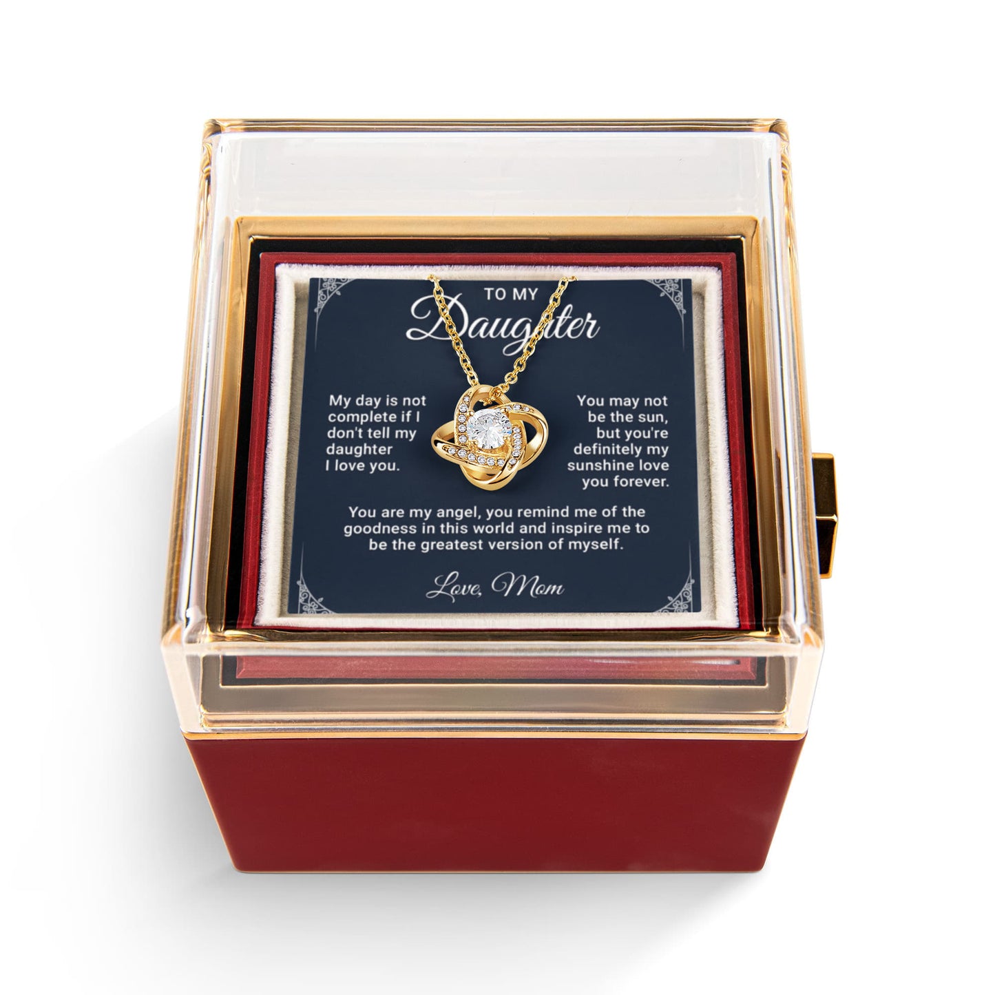 To My Daughter Necklace Gift From Mom - Sentimental Christmas Gift Ideas