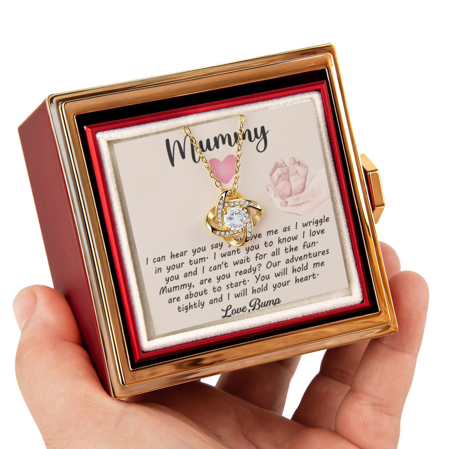 To My To Be Mama - Congratulations On This Joyous New Chapter - Love Knot Necklace