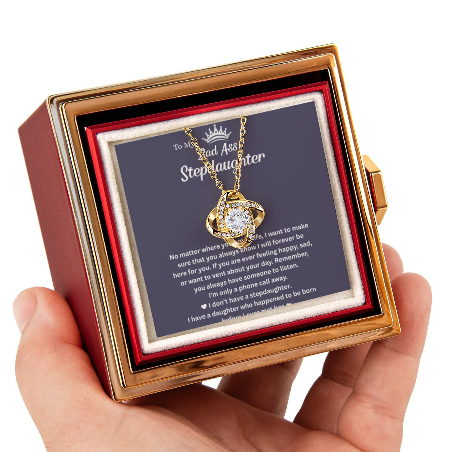 To My Badass Stepdaughter - Never Forget How Strong and Incredible You Are, Necklace for Her