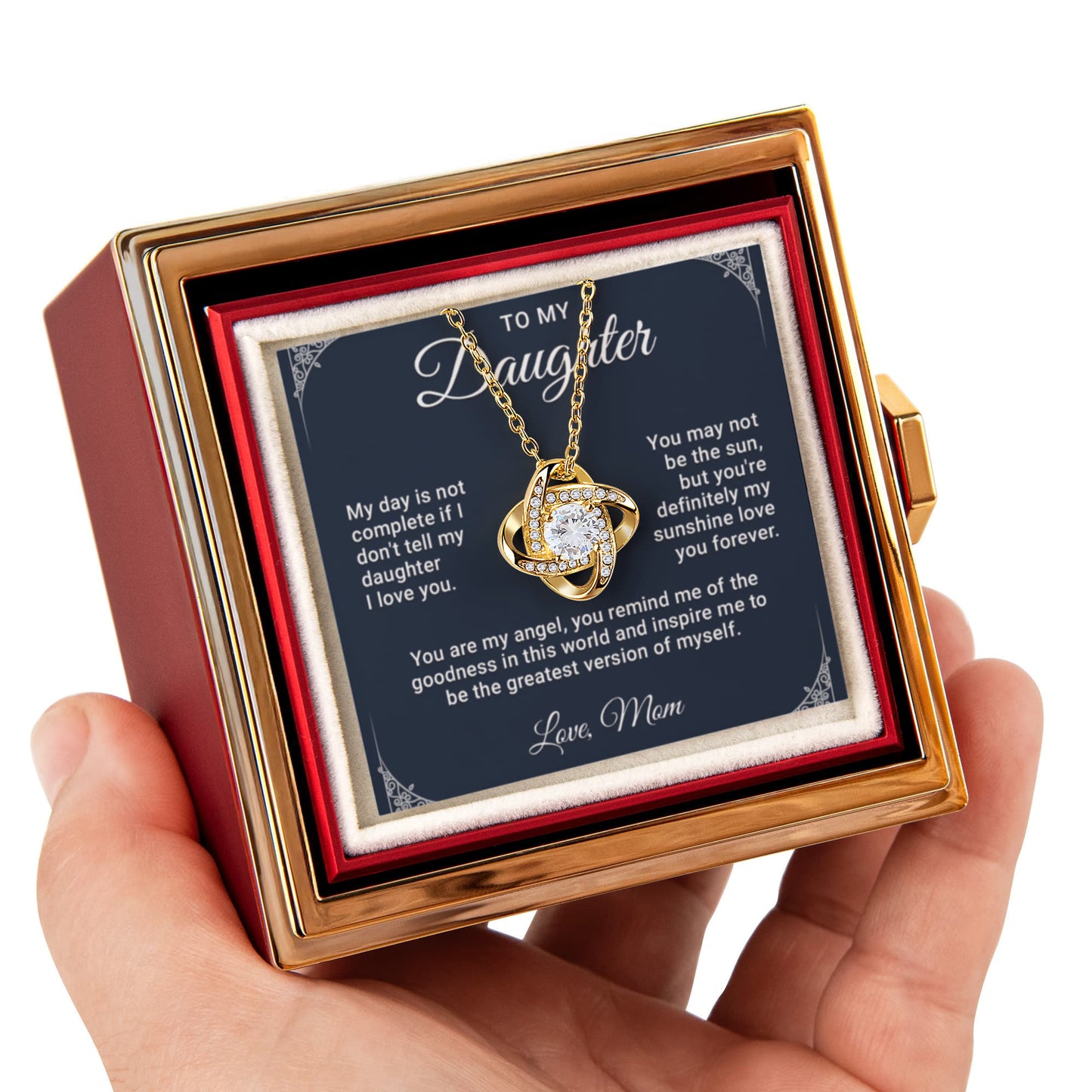 To My Daughter Necklace Gift From Mom - Sentimental Christmas Gift Ideas