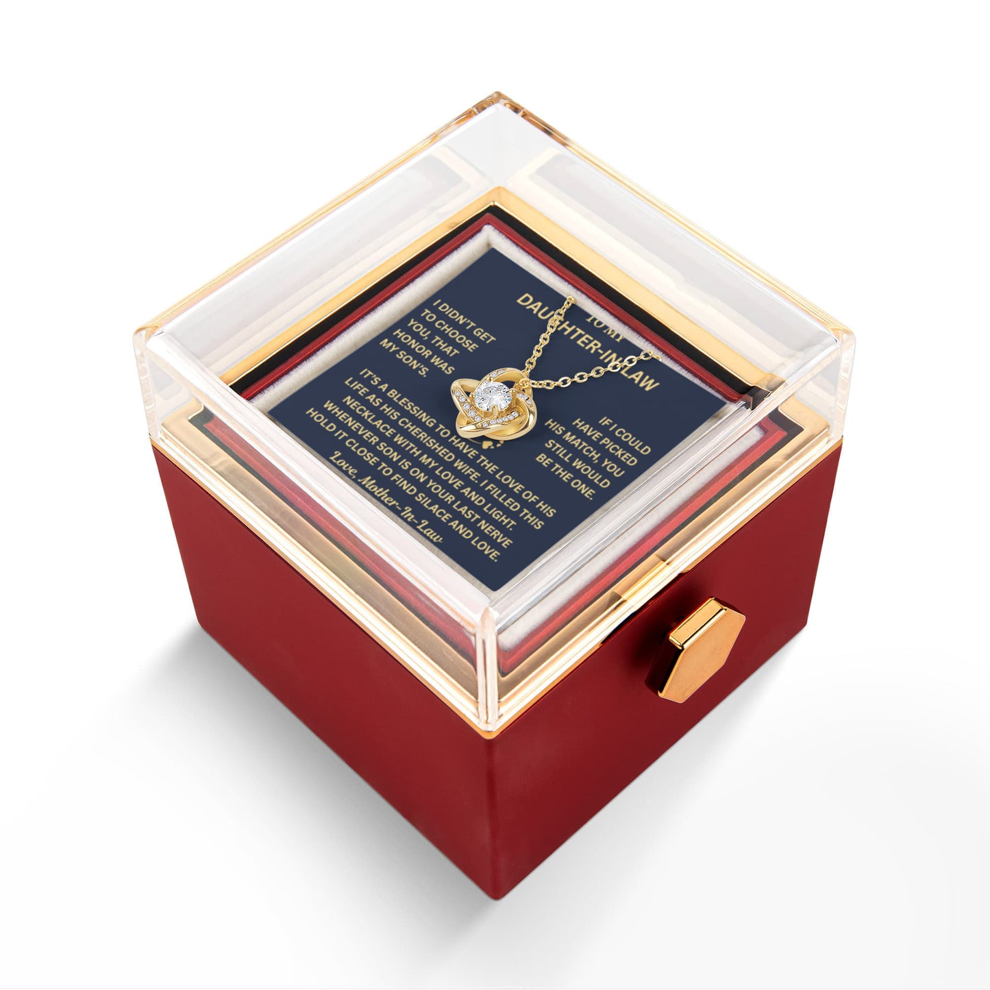 To My Daughter-in-Law - My Family Adores You - Love Knot Necklace