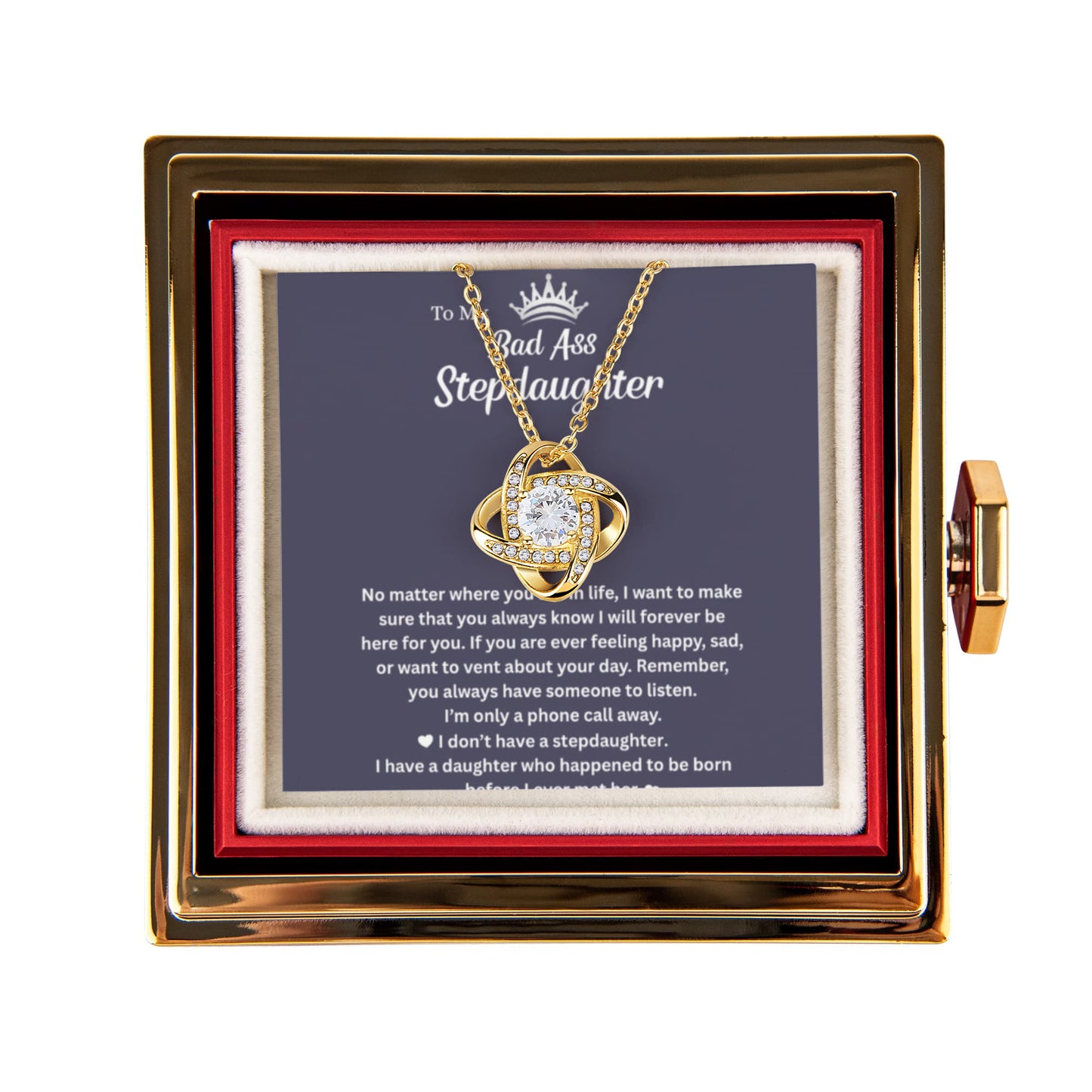 To My Badass Stepdaughter - Never Forget How Strong and Incredible You Are, Necklace for Her