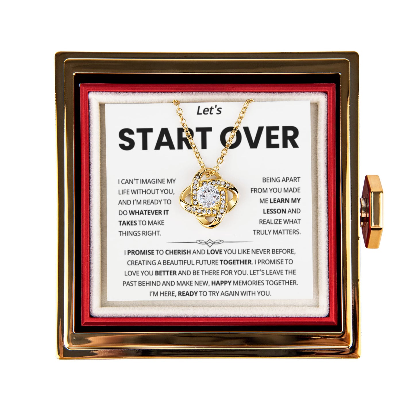 Start Over Necklaces, to My Wife Necklace From Husband