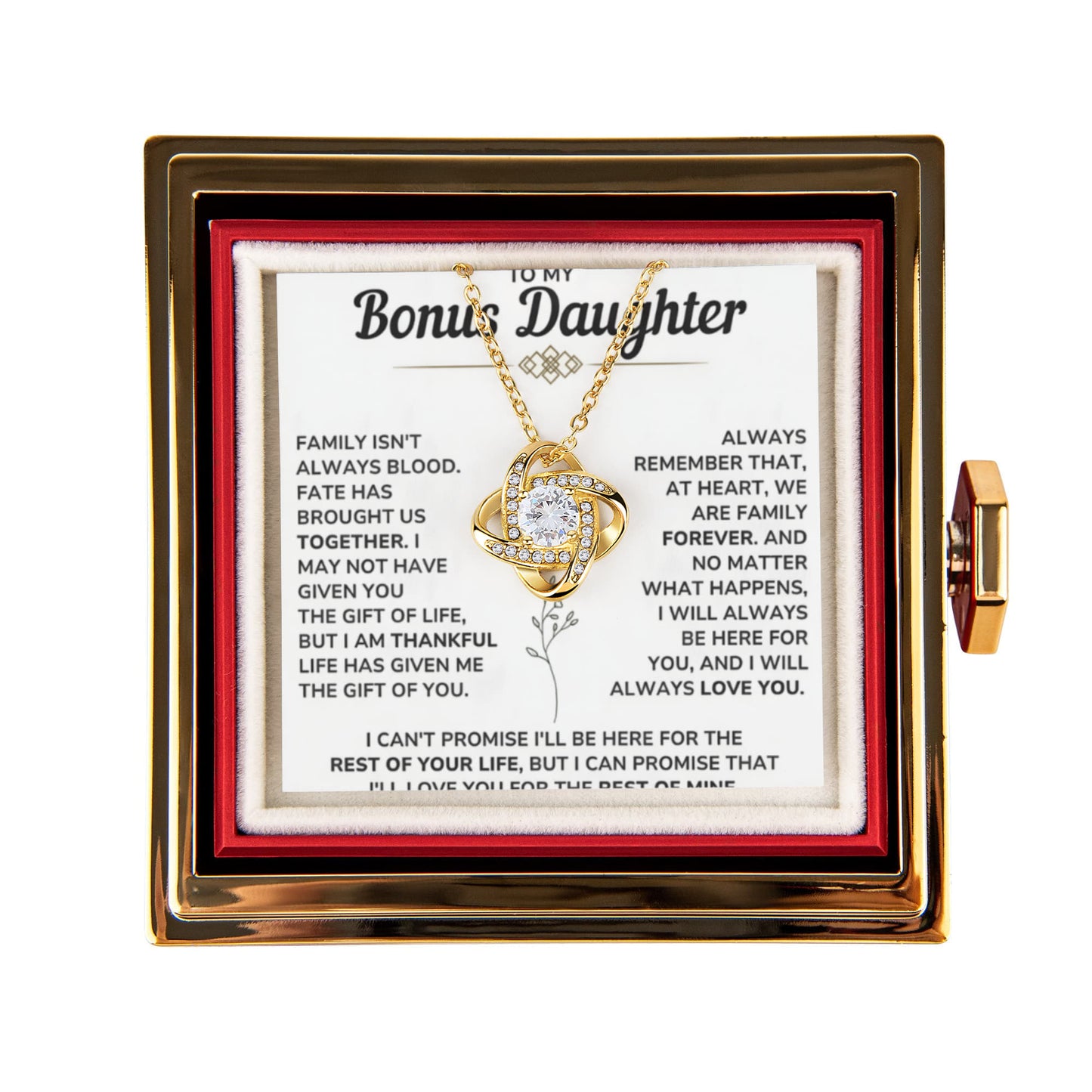 To My Bonus Daughter - Thank You for Being the Beautiful Gift That You Are, Dad to Daughter Gift