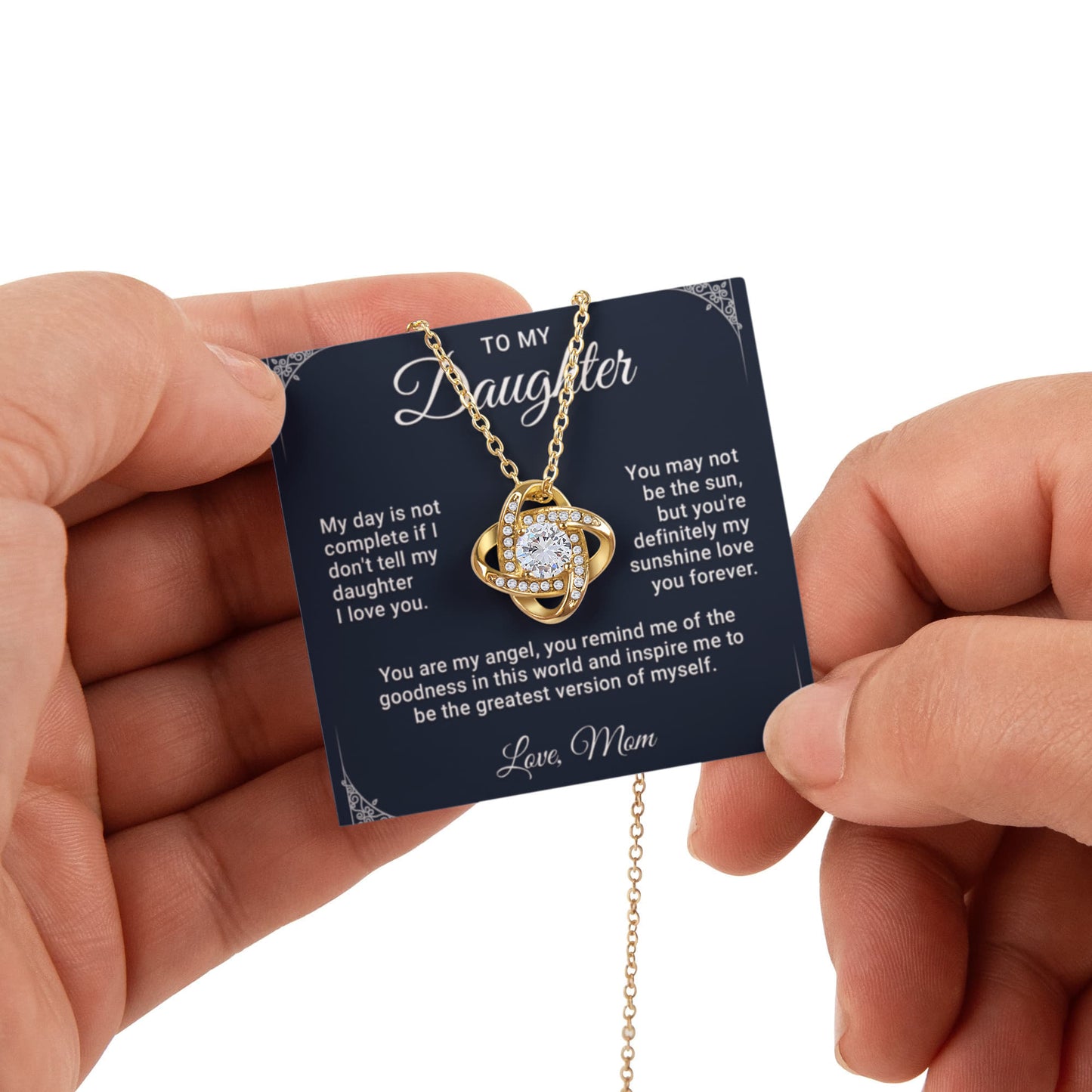 To My Daughter Necklace Gift From Mom - Sentimental Christmas Gift Ideas