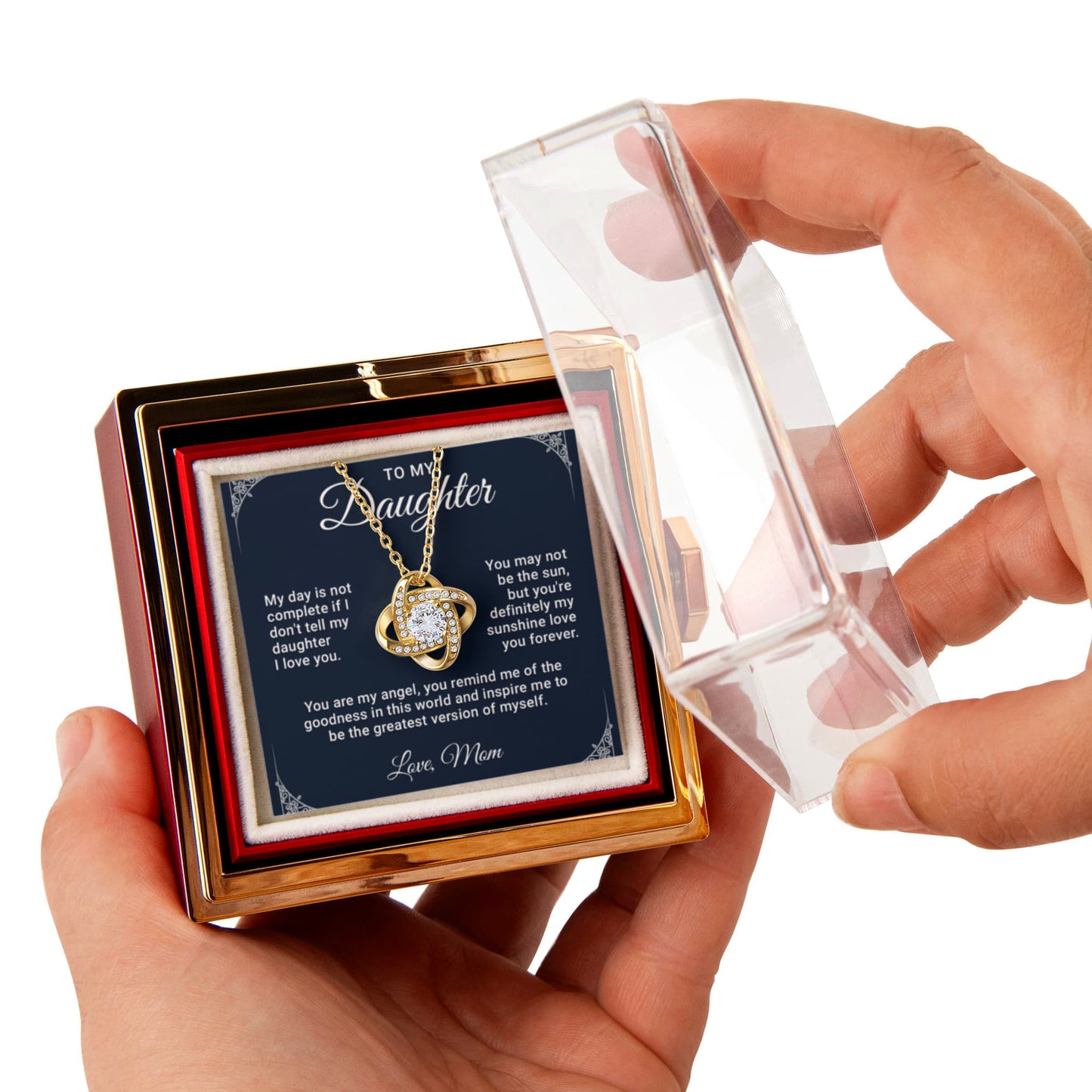 To My Daughter Necklace Gift From Mom - Sentimental Christmas Gift Ideas