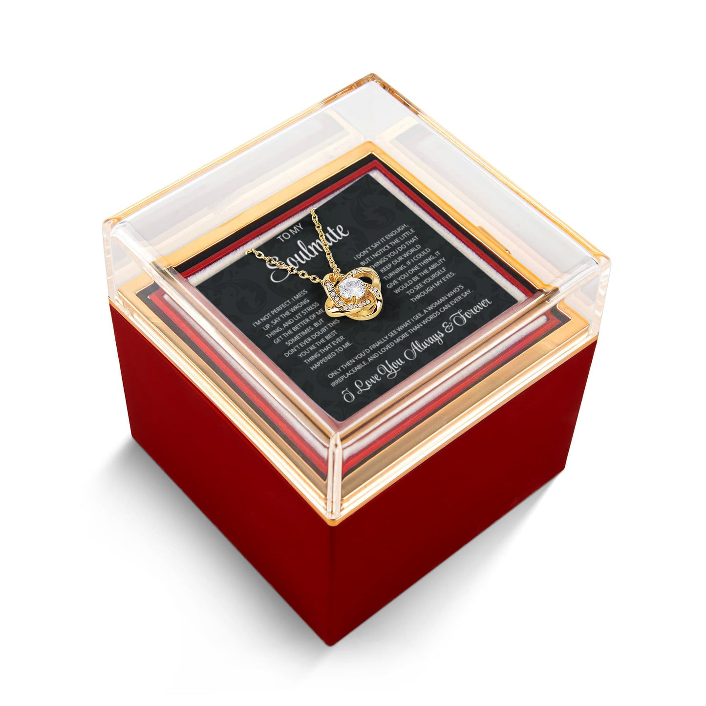 To My Soulmate Necklace, Gifts for Soulmate Romantic, Wife Valentine's Gift Ideas Necklace