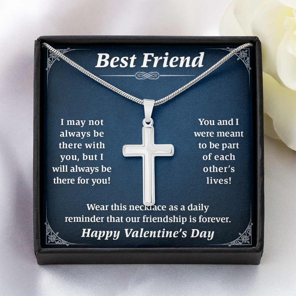 To My Best Friend – Artisan Cross Necklace, Forever Friendship, Meaningful Valentine's Day Gift, Always There for You, Special Bond