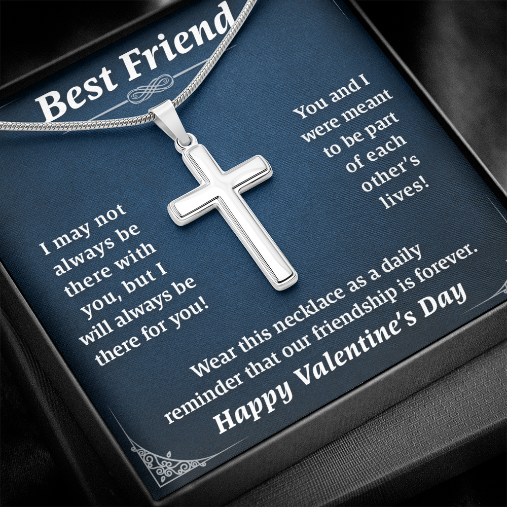 To My Best Friend – Artisan Cross Necklace, Forever Friendship, Meaningful Valentine's Day Gift, Always There for You, Special Bond