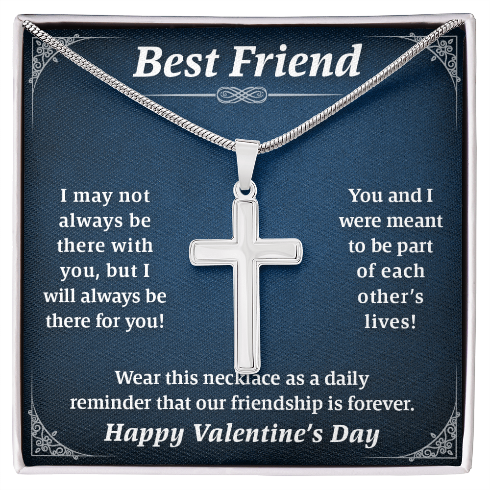 To My Best Friend – Artisan Cross Necklace, Forever Friendship, Meaningful Valentine's Day Gift, Always There for You, Special Bond