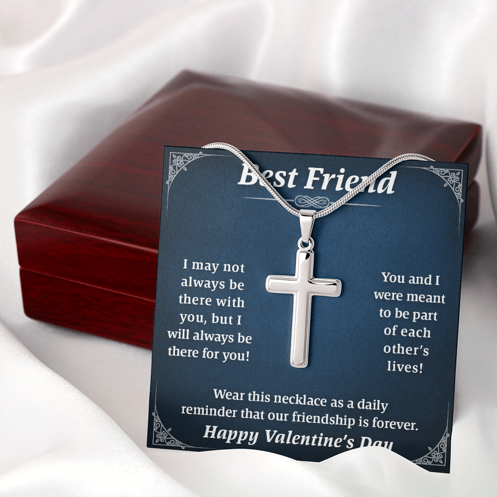 To My Best Friend – Artisan Cross Necklace, Forever Friendship, Meaningful Valentine's Day Gift, Always There for You, Special Bond