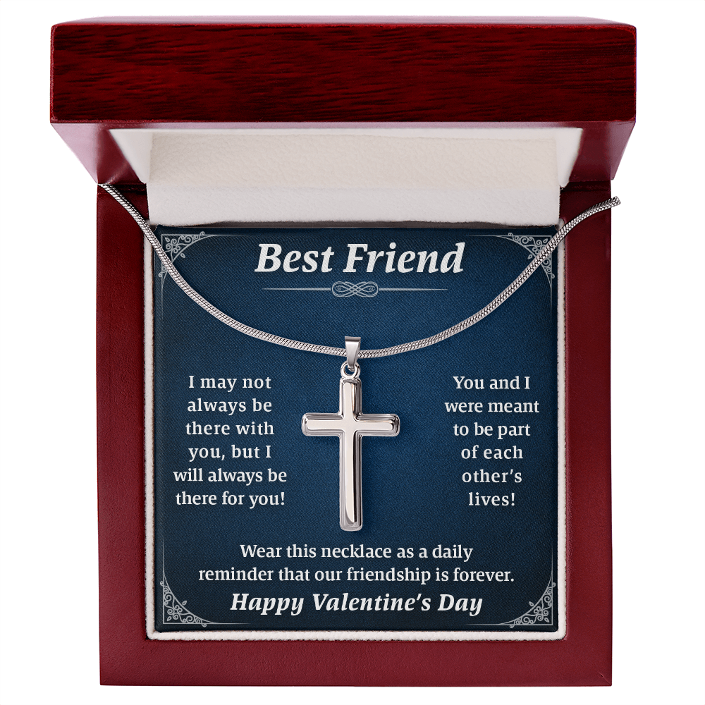 To My Best Friend – Artisan Cross Necklace, Forever Friendship, Meaningful Valentine's Day Gift, Always There for You, Special Bond