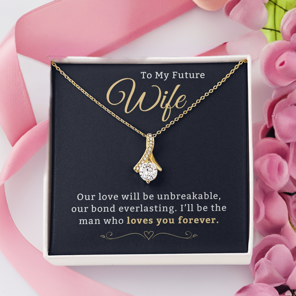 Alluring Beauty Necklace with Heartfelt Message, Perfect Gift for Wife, Future Wife, or Soulmate – Ideal for Mother's Day, Anniversary, or Birthday