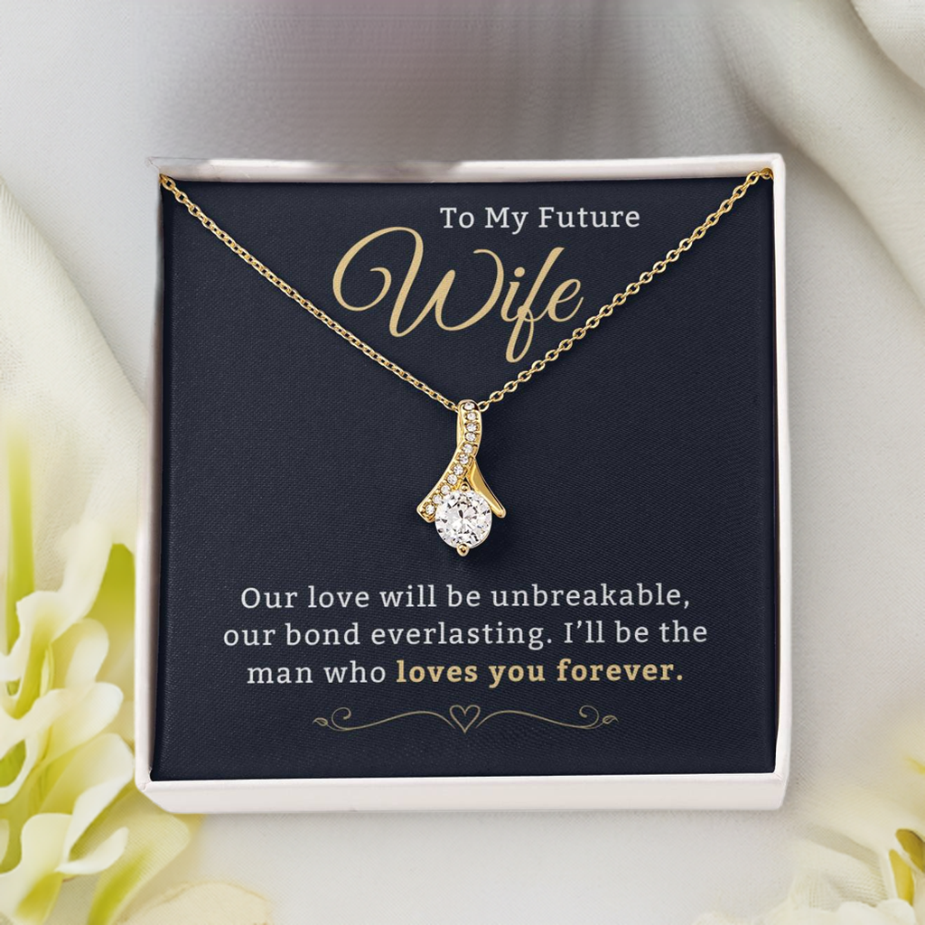 Alluring Beauty Necklace with Heartfelt Message, Perfect Gift for Wife, Future Wife, or Soulmate – Ideal for Mother's Day, Anniversary, or Birthday