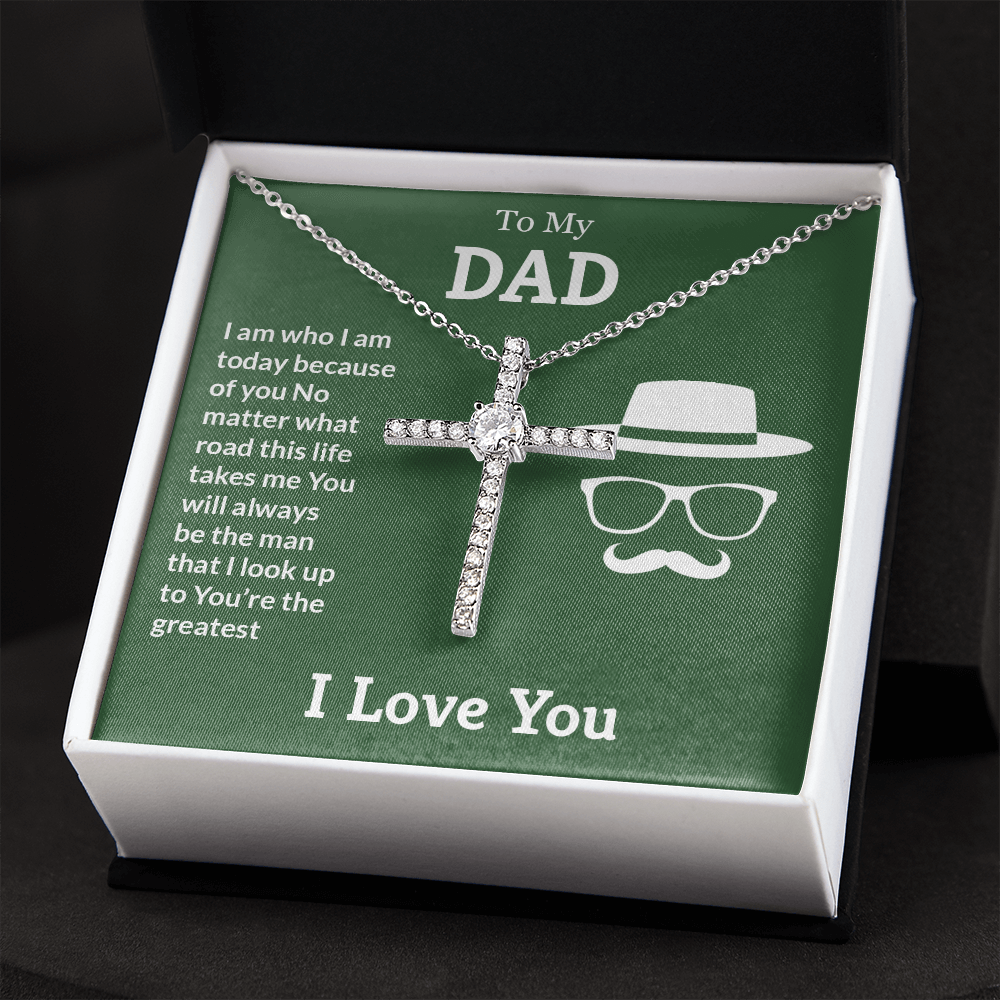 Gifts For Dad Who Wants Nothing CZ Cross Necklace Unique Gifts For Dad