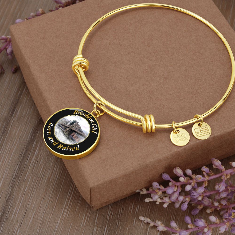 Brooklyn Girl Bangle Bracelet - Premium Custom Jewelry - The Ideal Present with a Happiness Guarantee