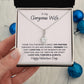 To My Gorgeous Wife: ALLURING BEAUTY Necklace Gift for Valentine's Day