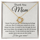 To My Mom Thanking her Love Knot Necklace Gift For Mom Premium Cubic Zirconia Crystals