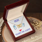 Mom Thank You for Always - Interlocked Hearts Necklace