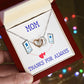 Mom Thank You for Always - Interlocked Hearts Necklace