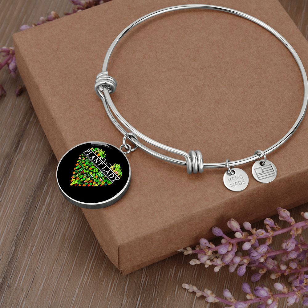 Crazy Plant Lady - Circle Bangle - High Quality Custom Jewelry – Perfect Gift with 100% Happiness Guarantee