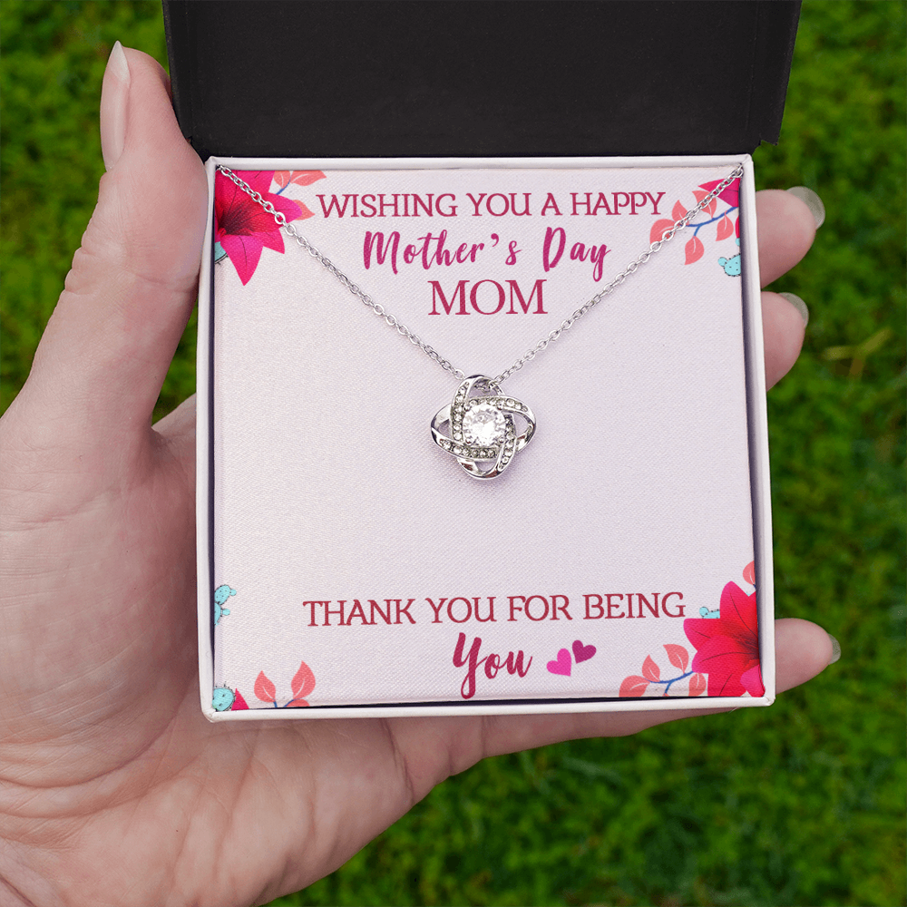 Unique Mother's Day Gift: "To My Mom" Love Knot Necklace - Celebrate Her Strength