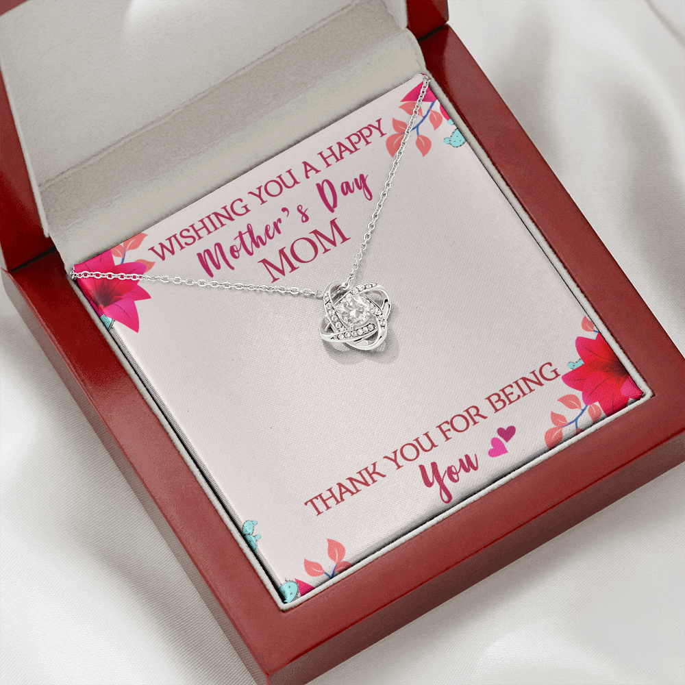 Unique Mother's Day Gift: "To My Mom" Love Knot Necklace - Celebrate Her Strength